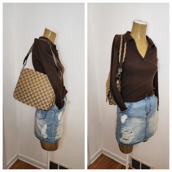 GUCCI GG Canvas Hobo Bag
